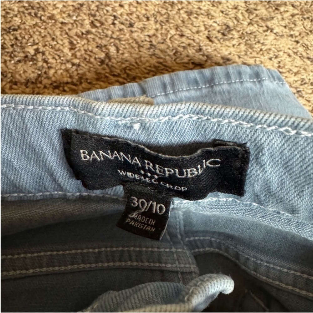 Banana Republic Factory Wide Leg Crop jeans Light wash Size 30 / 10 - Picture 11 of 12